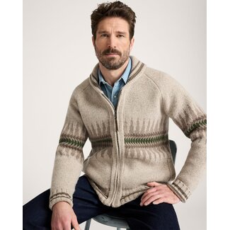 Pendleton Men's Sawtooth Buck Lambswool Zip Cardigan