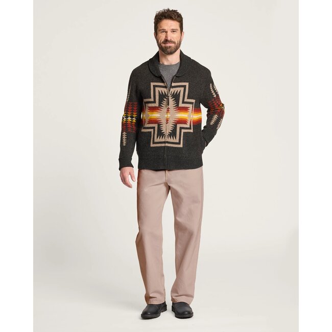 Pendleton Harding Zip Lambswool Cardigan