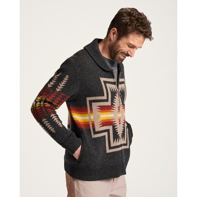 Pendleton Harding Zip Lambswool Cardigan