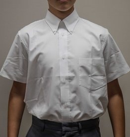Shirt - Button Down Mens - Short Sleeve - Sized by Neck in Inches