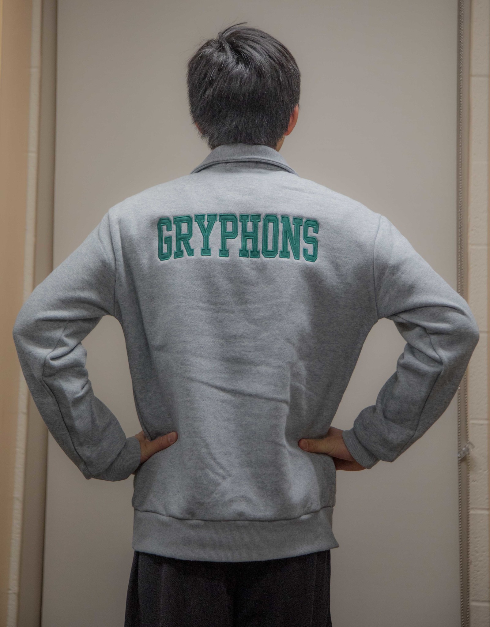 Grey 1/4 Zip Pullover Youth