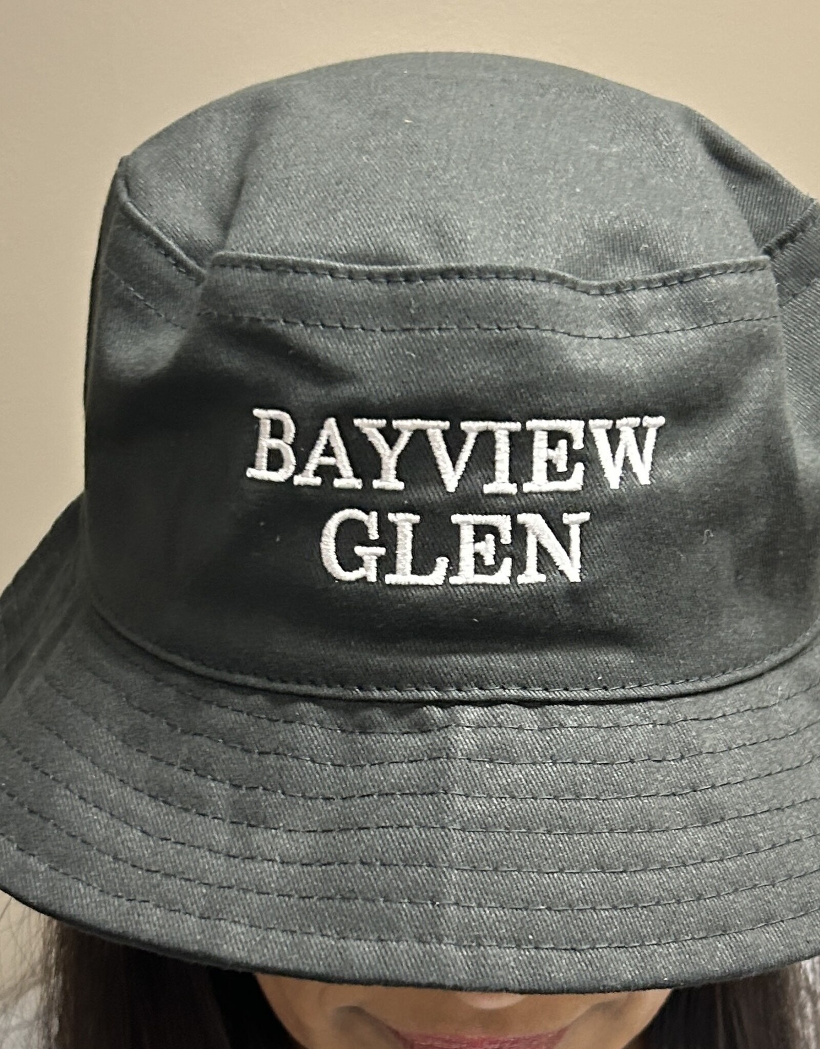 Bucket Hat - Black with white Bayview Glen