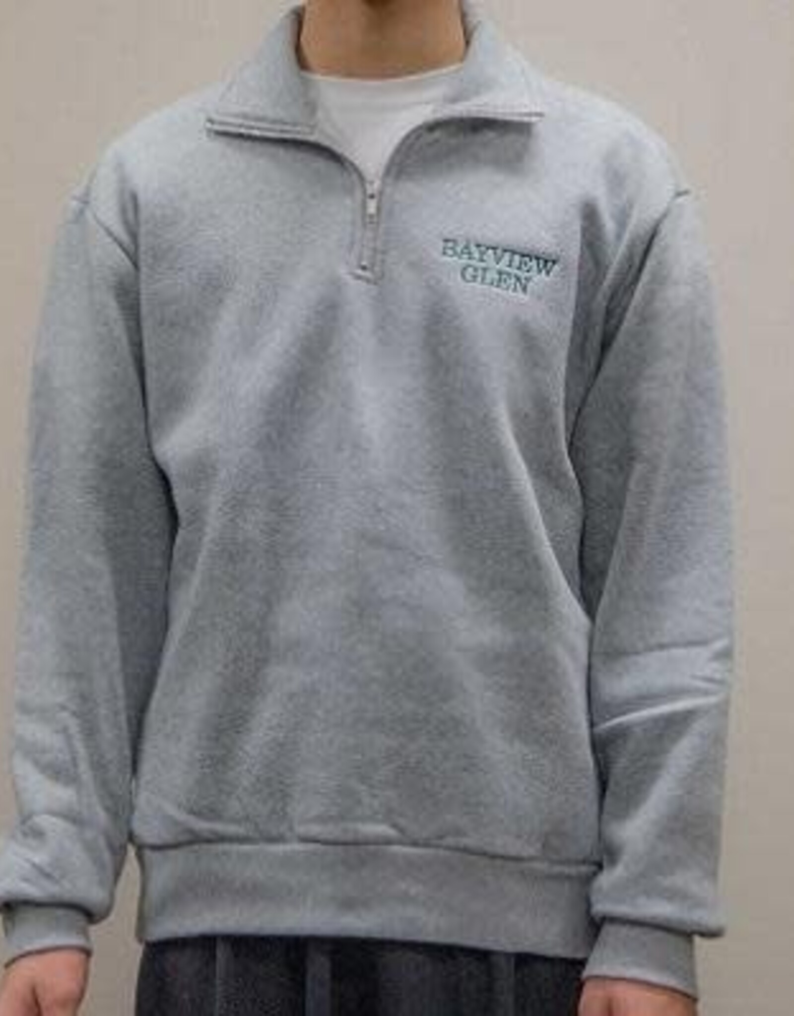Grey 1/4 Zip Pullover Adult