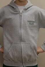 Grey Hoodie Full Zip Adult