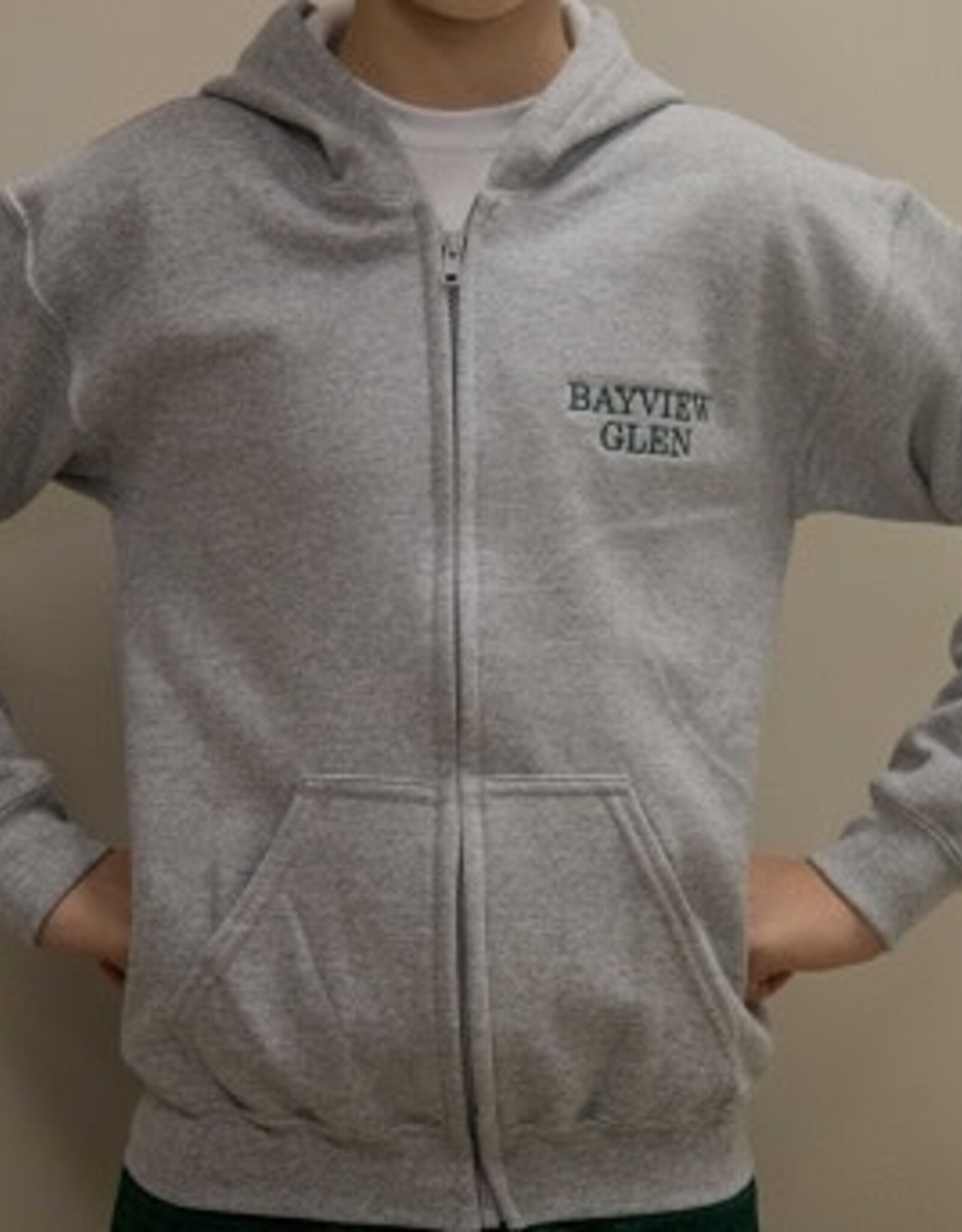 Grey Hoodie Full Zip Adult