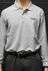 Grey Upper Long Sleeve Unfitted Golf Shirt- Youth