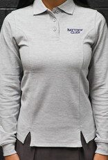 Grey Upper Long Sleeve Fitted Golf Shirt - Adult