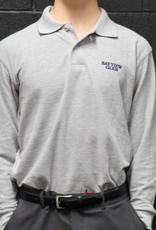 Grey Upper Long Sleeve Unfitted Golf Shirt- Youth