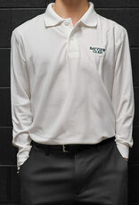 White Prep Long Sleeve Unfitted Golf Shirts - Adult