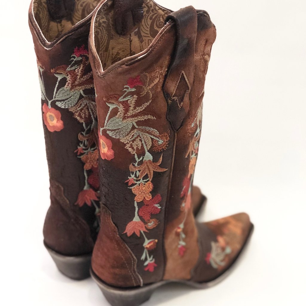 Corral Boot Company Corral | Floral Embroidered Lamb Leather Boots