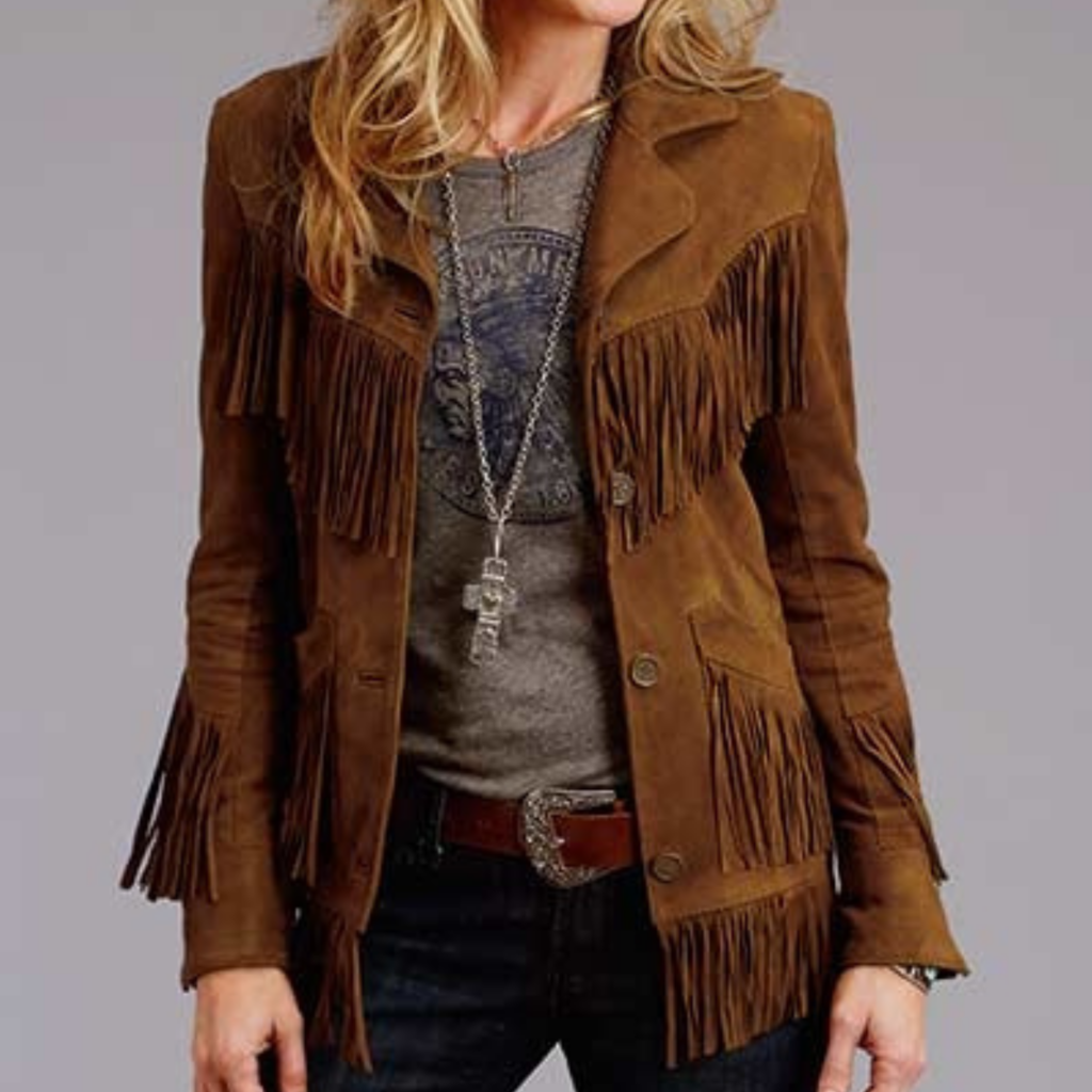 Stetson Leather Fringe Jacket, Women's Western Apparel Head West