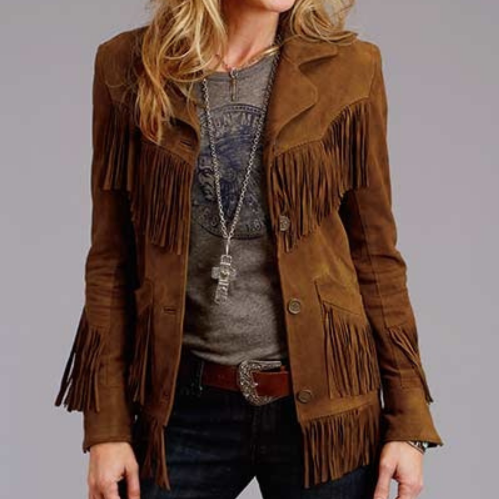 leather fringe jacket