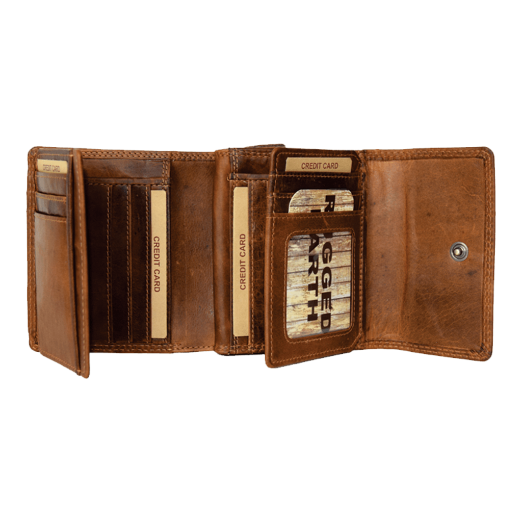 Rugged Earth Rugged Earth | Brown Mid Size Leather Wallet | Brown