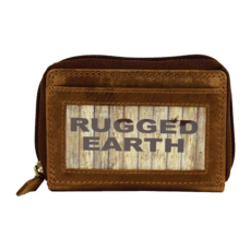 Rugged Earth Leather Credit Card Wallet | Brown