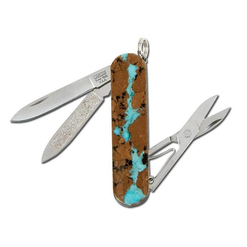 Santa Fe Stoneworks Vein Turquoise Scissors Knife | Single
