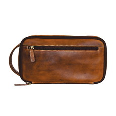 Rugged Earth Rugged Earth | Leather Toiletry Bag | Brown