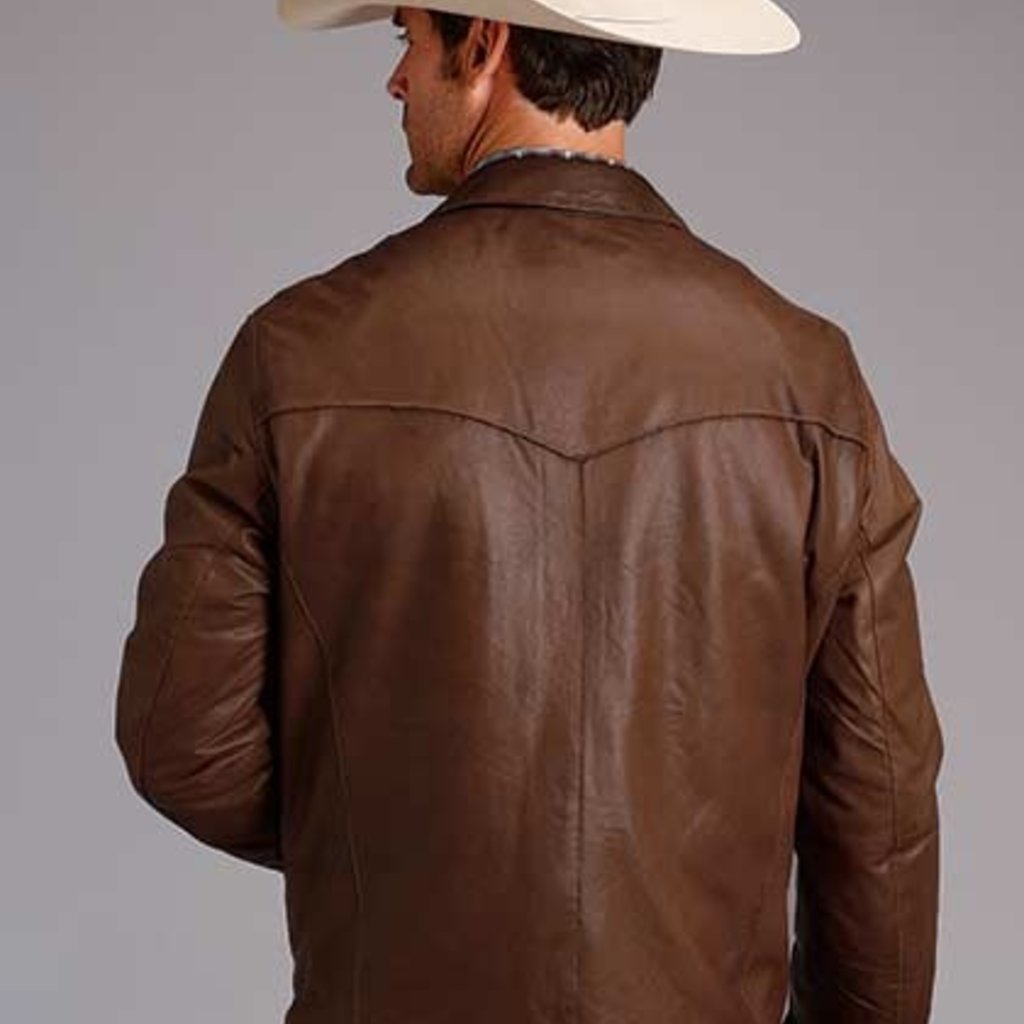 Stetson Stetson | Burnished Lamb Leather Jacket | Brown