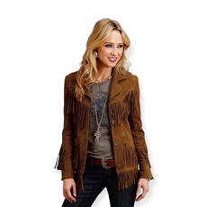 Stetson Stetson | Leather Fringe Jacket | Brown