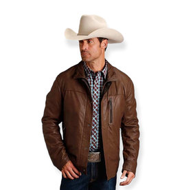 Stetson Burnished Lamb Leather Jacket | Brown