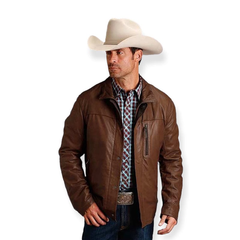 Stetson Burnished Lamb Leather Jacket | Brown