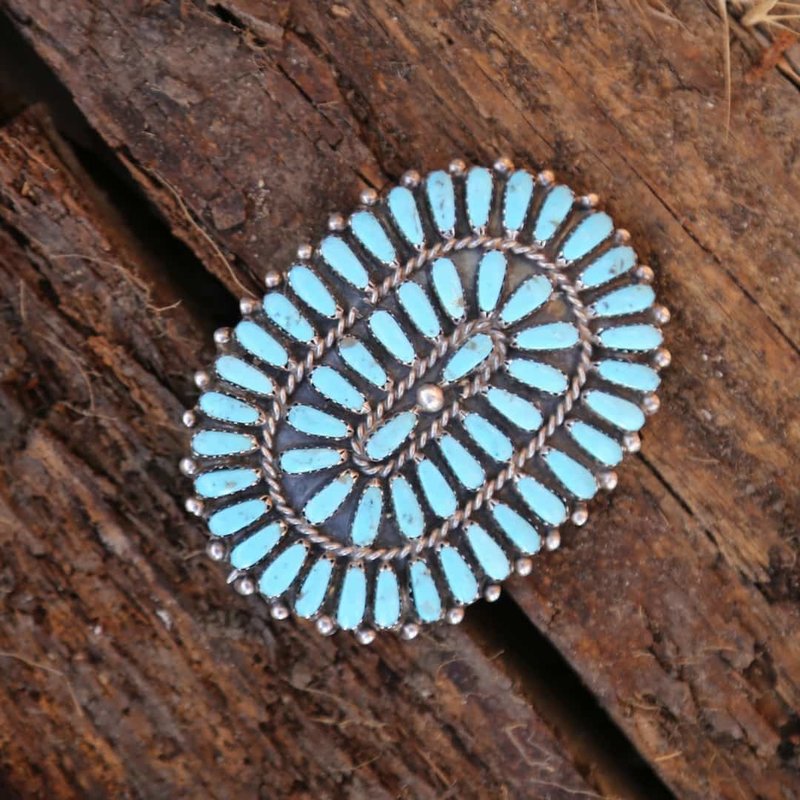 Native Images Sterling | Turquoise Navajo Pin