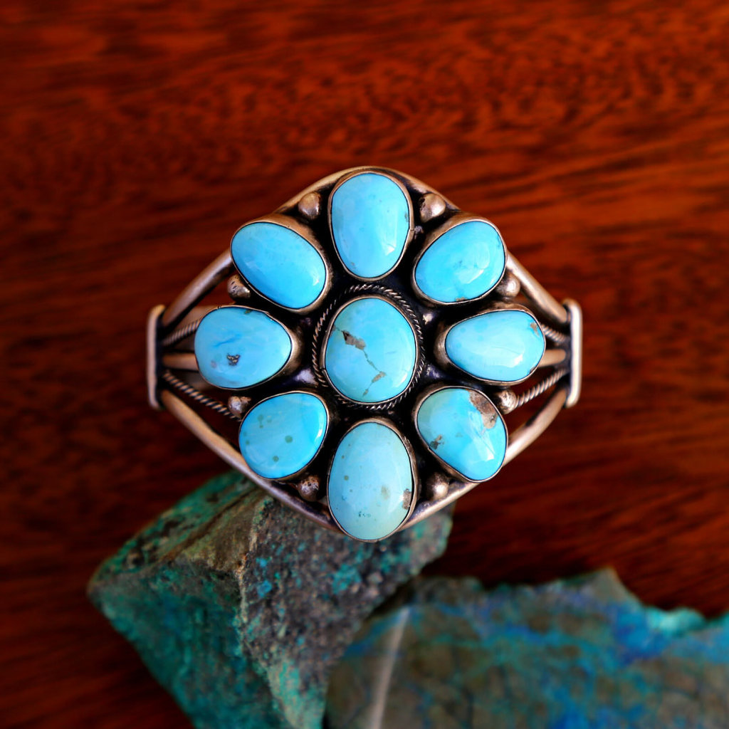 Native Images Sterling | Turquoise Floral Cuff