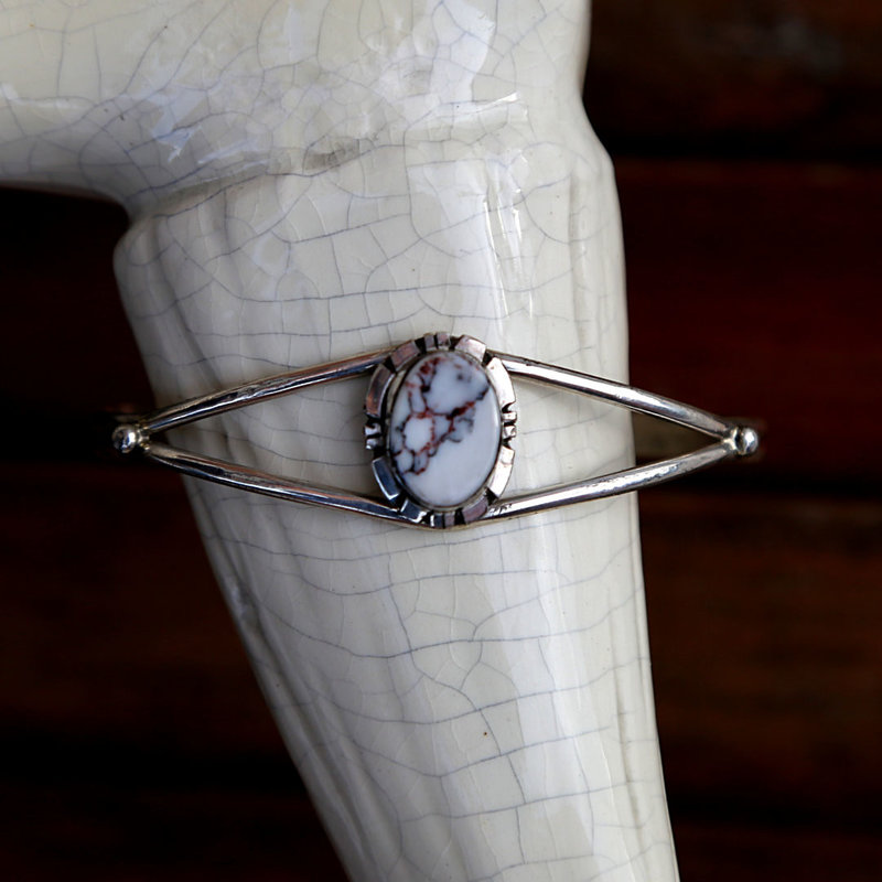 Native Images Sterling | White Buffalo Cuff