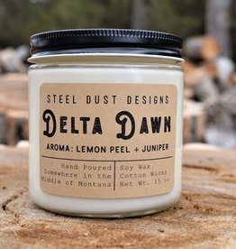 Steel Dust Designs Delta Dawn 15 oz Glass Jar Candle