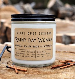 Steel Dust Designs Rainy Day Woman 15 oz Glass Jar Candle