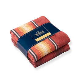 Pendleton Cotton Throw Gift Pack | Thunder Basket | Red
