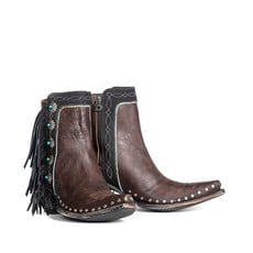 Double D Ranch Double D Ranch |  Apache Kid Fringed Ankle Boots | Brown