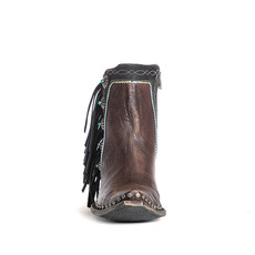 Double D Ranch Double D Ranch |  Apache Kid Fringed Ankle Boot | Brown