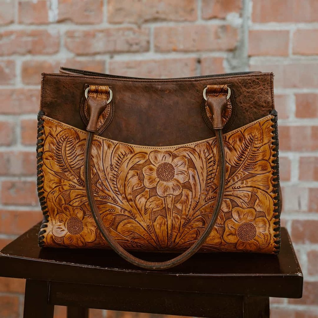 Juan Antonio Juan Antonio | Saddle Tooled Leather Bison Bag