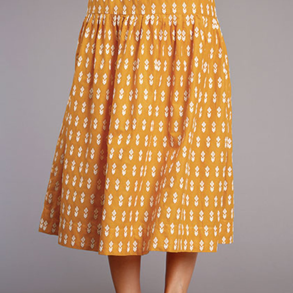 Stetson Stetson | Cotton Aztec Print Skirt | Yellow