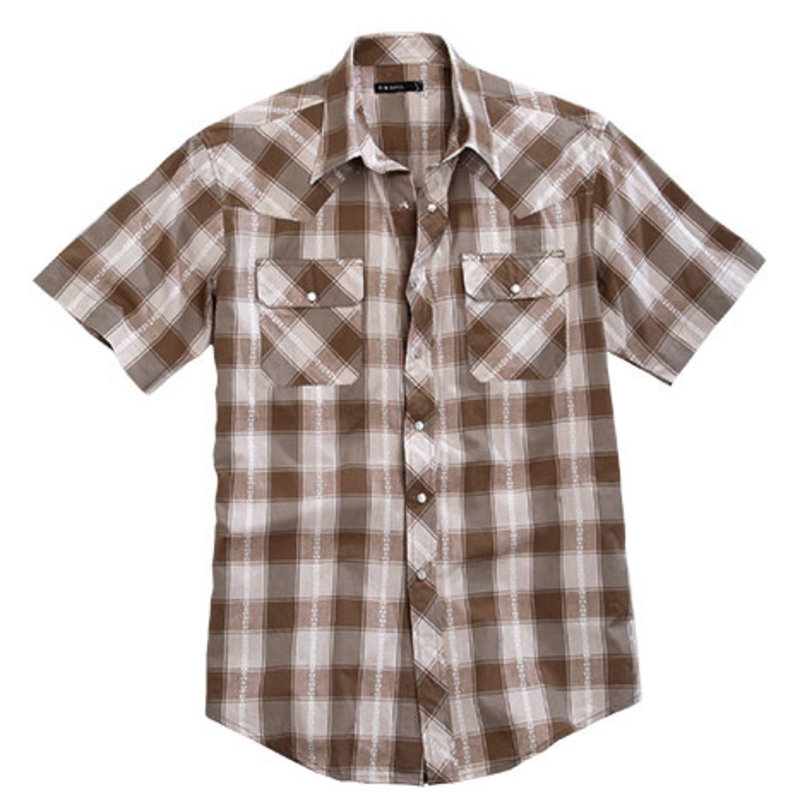 Tin Haul Buffalo Dobby Snap Shirt | Brown Plaid