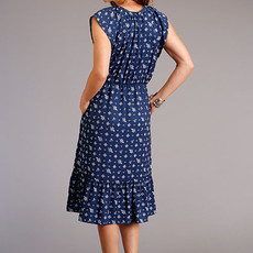 Stetson Stetson | Ruffled Vintage Ditzy Dress | Blue