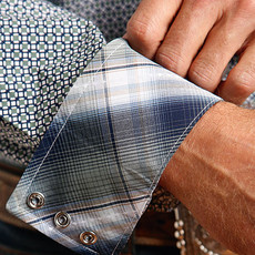 Stetson Stetson | Diamond Foulard Long Sleeve Pearl Snap Shirt