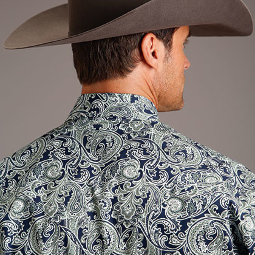 Stetson Stetson | Long Sleeve Pearl Snap Paisley Print Shirt