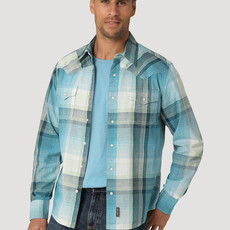 Wrangler Wrangler Retro® Premium Long Sleeve Snap Plaid Shirt
