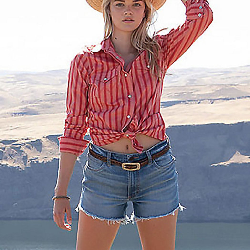 Wrangler Wrangler | Retro® Bold Stripe Western Snap Shirt | Red