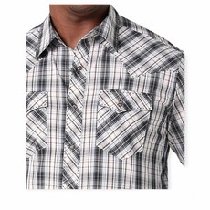 Wrangler Wrangler | Plaid Long Sleeve Snap Shirt | Black/White