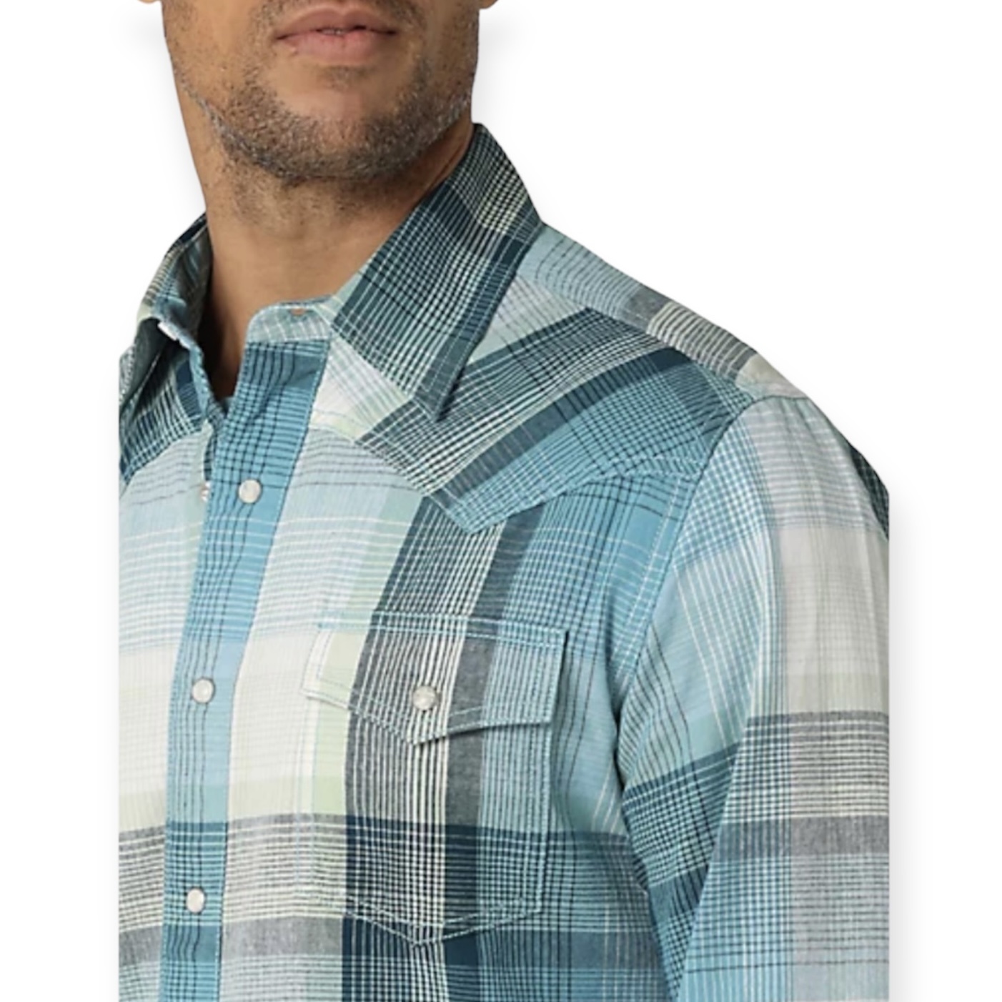Wrangler Retro® Premium Long Sleeve Snap Plaid Shirt | Head West - Head West