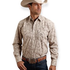 Stetson Stetson | Long Sleeve Paisley Snap Shirt | Brown