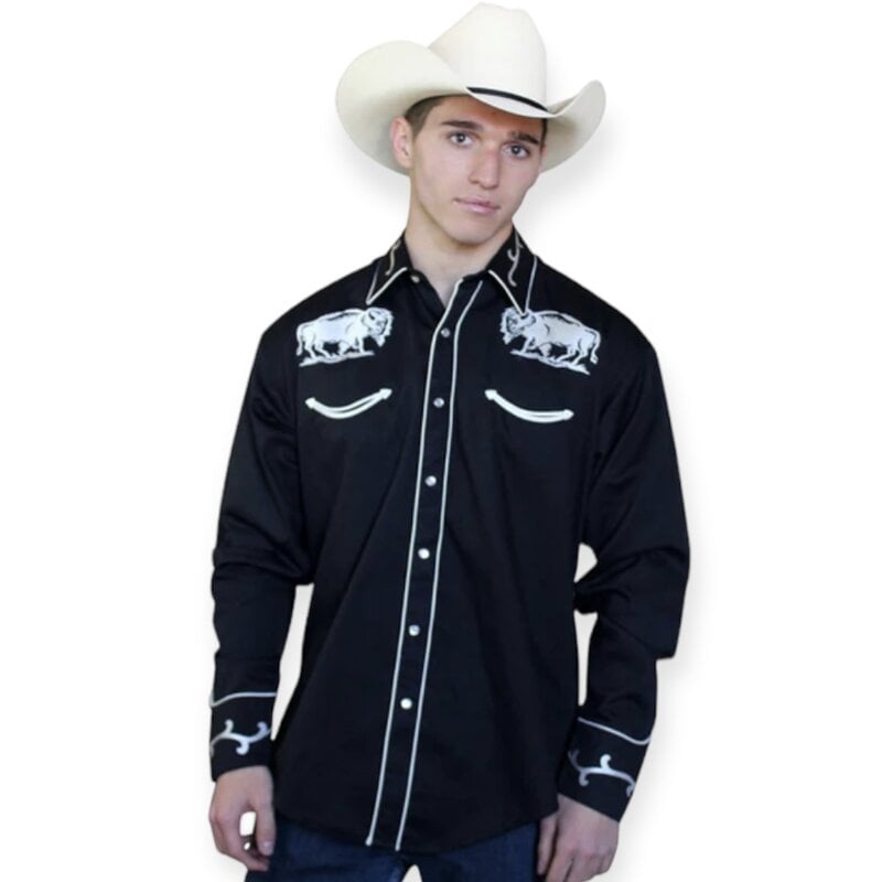 Rockmount Ranch Wear American Bison Embroidery Western Shirt