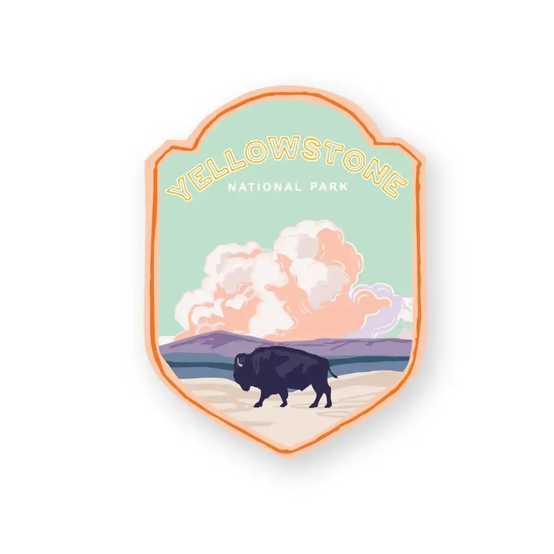 Antiquaria Yellowstone National Park Sticker