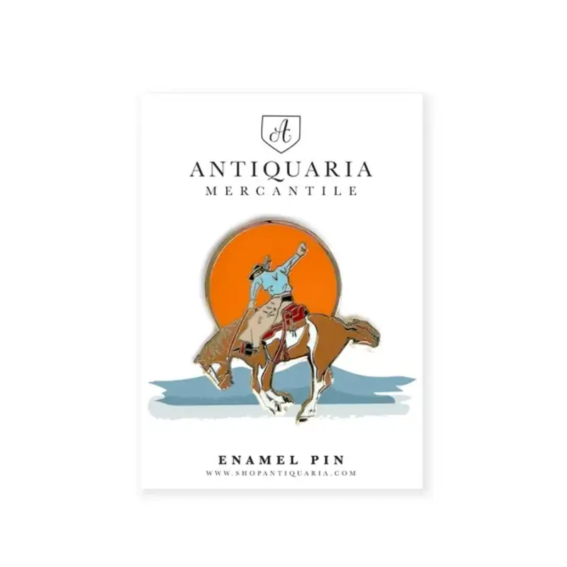 Antiquaria Sunset Cowboy Enamel Pin