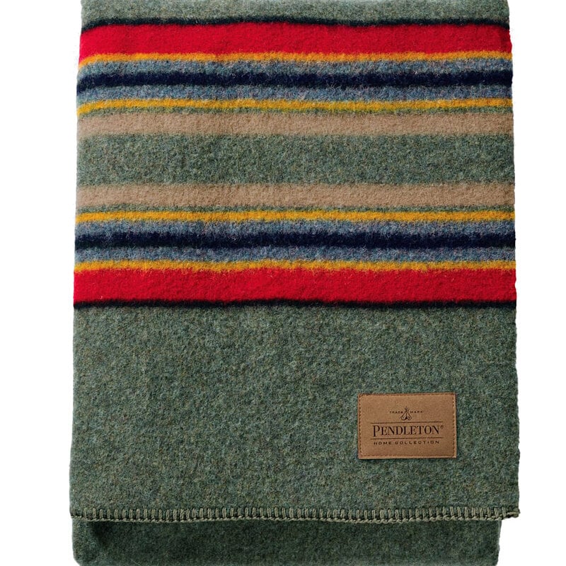 Pendleton Yakima Camp Twin Blanket | Green Heather