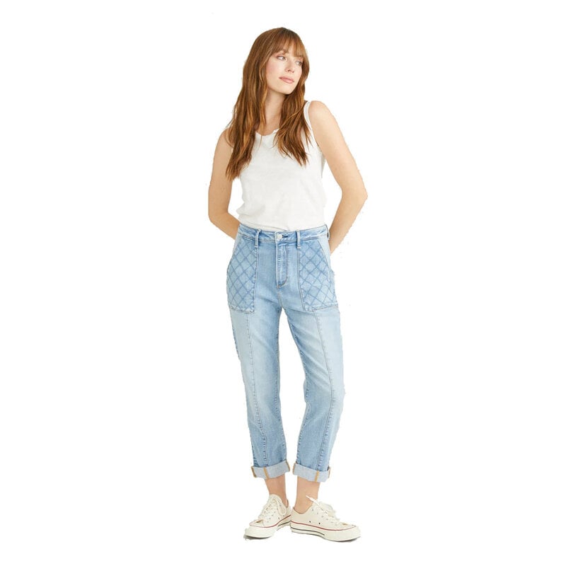 Quilted Pintuck Jean | Highpoint Light Wash