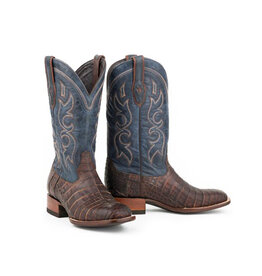 Stetson Bozeman Caiman Belly Boot | Blue/Brown