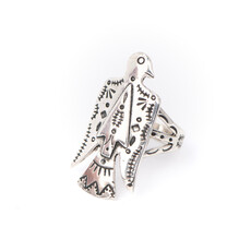Peyote Bird Peyote Bird | Nomad Thunderbird Sterling Stamped Ring | Size 9